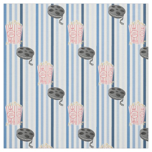 Datum Night Popcorn en Movie Fabric Stof (Swatch)