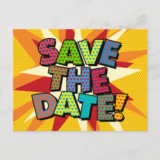 DATUM OPNEMEN Leuk modern stripboek  Aankondigingskaart (Voorkant)