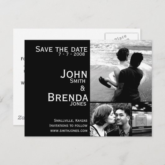  datum opslaan aankondigingskaart (Voorkant / Achterkant)