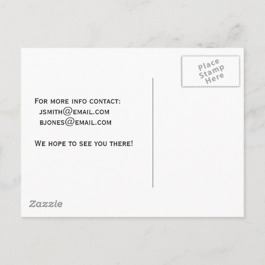  datum opslaan aankondigingskaart (Achterkant)