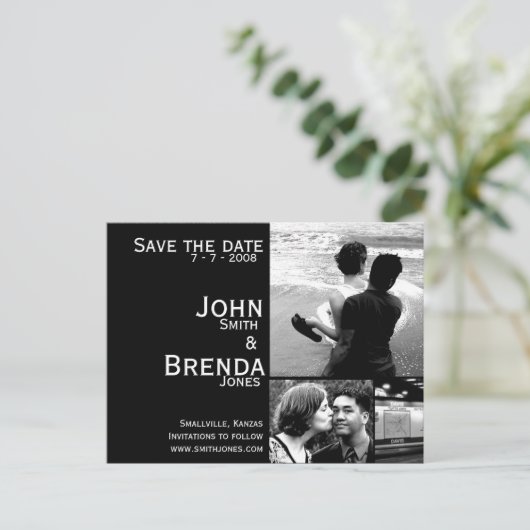  datum opslaan aankondigingskaart (Staand voorkant)