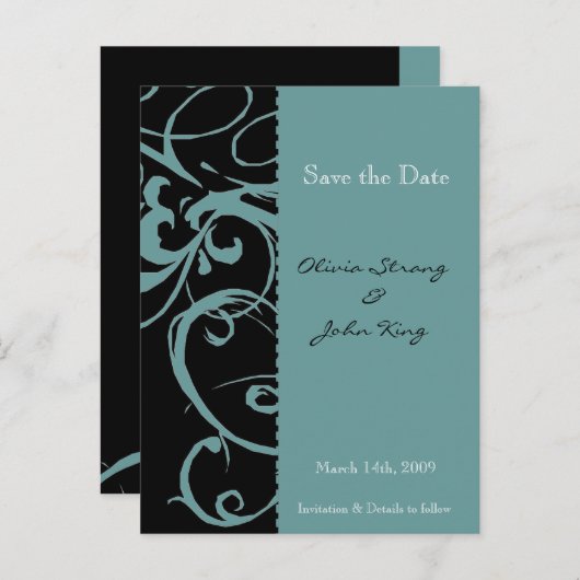 Datum opslaan - Briefkaart Bladwijzer (Voorkant / Achterkant)