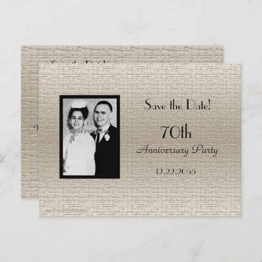 Datum opslaan Jubileum fotouitnodiging Aankondigingskaart (Voorkant / Achterkant)