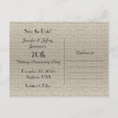 Datum opslaan Jubileum fotouitnodiging Aankondigingskaart (Achterkant)