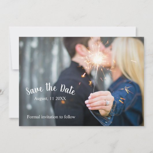 Datum opslaan - Sparkler Save The Date (Voorkant)