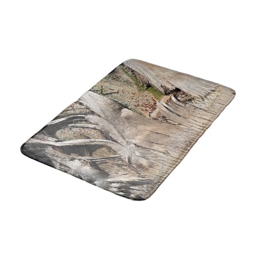 Datum Palm Tree Trunk Texture Close-up Foto Afbeel Badmat (Gekanteld)