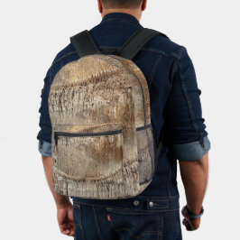 Datum Palm Tree Trunk Texture Close-up Foto Afbeel Bedrukte Rugzak