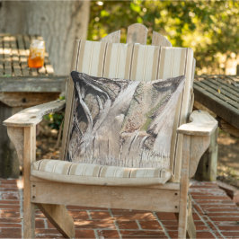 Datum Palm Tree Trunk Texture Close-up Foto Afbeel Buitenkussen