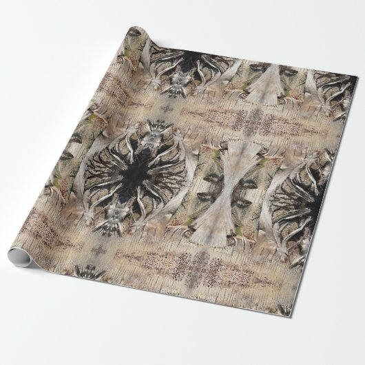 Datum Palm Tree Trunk Texture Close-up Foto Afbeel Cadeaupapier (Uitgerold)