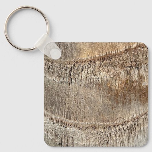 Datum Palm Tree Trunk Texture Close-up Foto Afbeel Sleutelhanger (Voorkant)