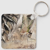 Datum Palm Tree Trunk Texture Close-up Foto Afbeel Sleutelhanger (Achterkant)