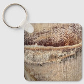 Datum Palm Tree Trunk Texture Close-up Foto Afbeel Sleutelhanger (Voorkant)