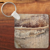 Datum Palm Tree Trunk Texture Close-up Foto Afbeel Sleutelhanger (Voorkant)