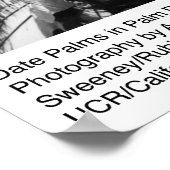 Datum Palms in Palm Desert door Ansel Adams Poster (Hoek)