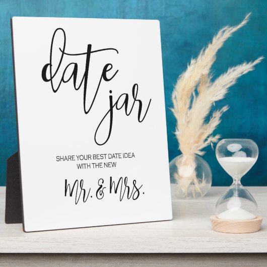 Datum pot bordje tafel Plaque Fotoplaat (Zijkant)