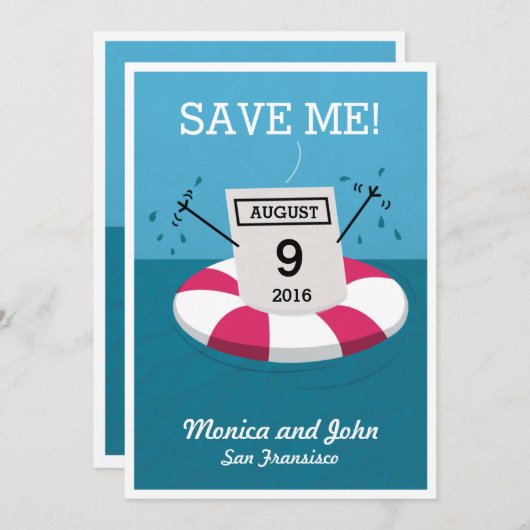 Datum reddingspad save the date (Voorkant / Achterkant)