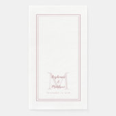 Datum Roos roze Servet (Voorkant)
