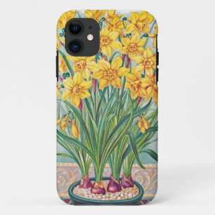 datum RSVP bloemen narcis geel vintage Case-Mate iPhone Case