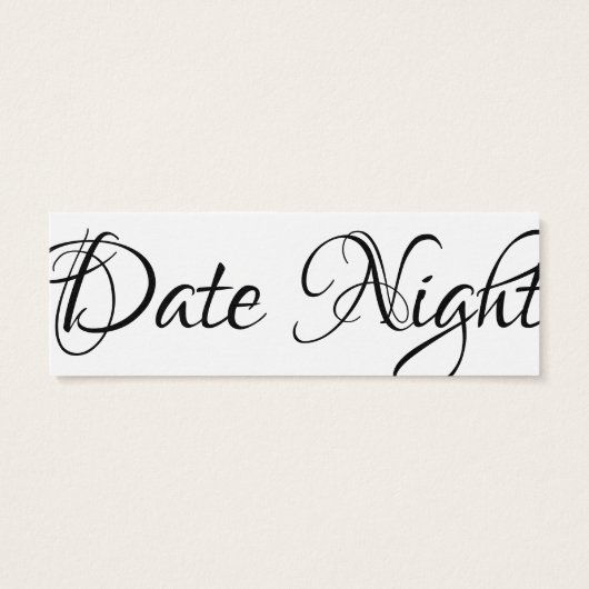Datum 's nachts-kaarten mini visitekaartjes (Achterkant)
