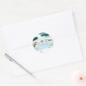 Datum Schaats Wire Fox Terrier Ronde Sticker (Envelop)