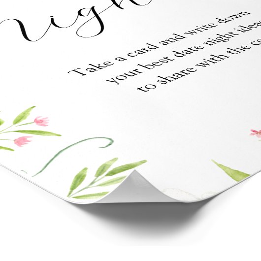 Datum Sonderteken voor nachtelijke ideeën voor bri Poster (Hoek)