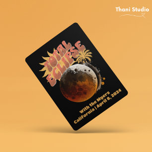 Datum Totale Verduistering Moderne Vintage jaren Kaart