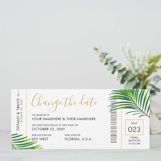 Datum Tropisch palm-instapwedstrijd Aankondiging (Staand voorkant)