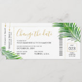 Datum Tropisch palm-instapwedstrijd Aankondiging (Voorkant / Achterkant)