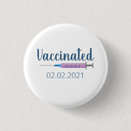 Datum vaccinatie ronde button 3,2 cm