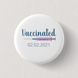 Datum vaccinatie ronde button 3,2 cm
