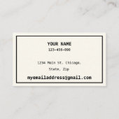 Datum van afspelen Mapkaart Cute Llama Alpaca Visitekaartje (Achterkant)