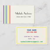 Datum van afspelen Mapkaart Kleurtekst Visitekaartje (Voorkant / Achterkant)