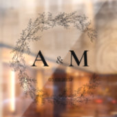 Datum van de bruinkoolmonogram van de legant raamsticker (Vel 2)