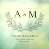 Datum van de bruinkoolmonogram van de legant raamsticker (Vel 3)