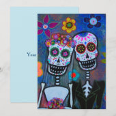 DATUM VAN DE DODE INVITATIE KAART (Voorkant / Achterkant)