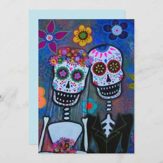 DATUM VAN DE DODE INVITATIE KAART (Voorkant / Achterkant)