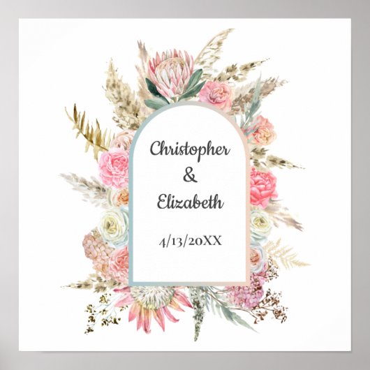 Datum van de persoonlijke Jubileum van het huwelij Poster (Voorkant)