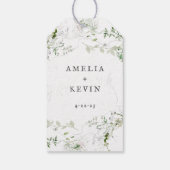 Datum van de speciale namen Elegant Earthy Greener Cadeaulabel (Achterkant)