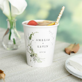 Datum van de speciale namen Elegant Earthy Greener Papieren Bekers