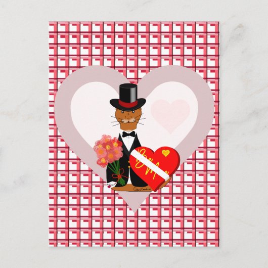 Datum van de Valentijnse van Oliver met hartachte Briefkaart (Voorkant)