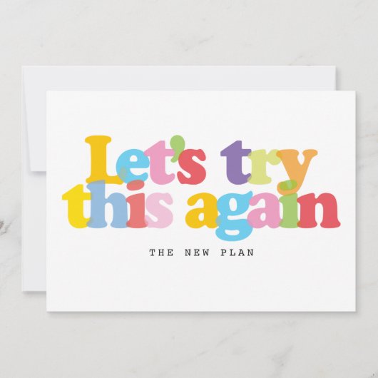 Datum van evenement uitgesteld geannuleerd kaart (Voorkant)