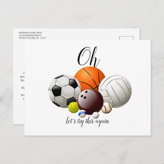 Datum van gebeurtenis gewijzigd Geannuleerd Briefkaart (Voorkant / Achterkant)