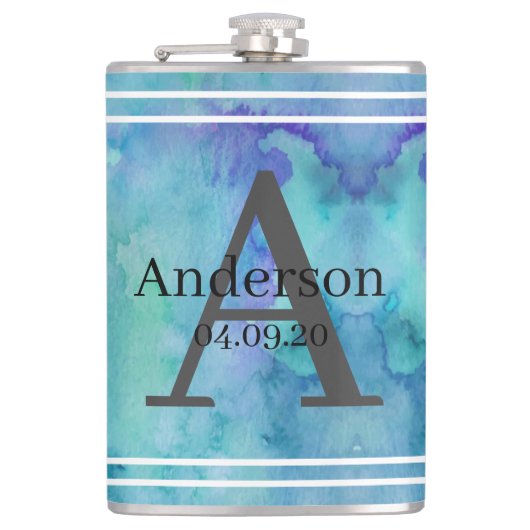 Datum van het Initiaal van de speciale kleurstof Heupfles (Voorkant)