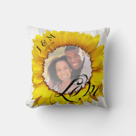 Datum van persoonlijke foto Sunflower Weddenschap Kussen