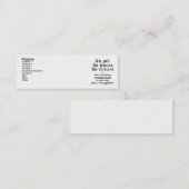 Datum van uw dochterkaart mini visitekaartje (Voorkant / Achterkant)