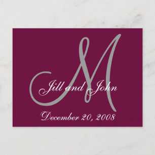 Datum, voornamen en Initiaal Monogram Briefkaart