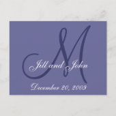 Datum, voornamen, Initiaal Monogram De datum opsla Aankondigingskaart (Voorkant)