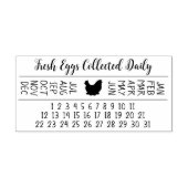 Datum waarop de eieren zijn geleverd Rubber Box St Rubberstempel (Afrduk)