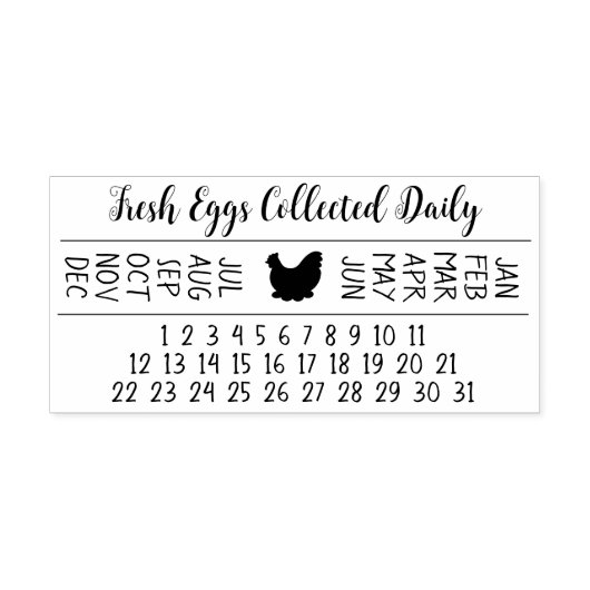 Datum waarop de eieren zijn geleverd Rubber Box St Rubberstempel (Afrduk)