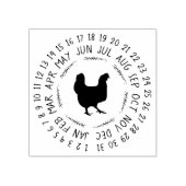 Datum waarop de eieren zijn geleverd Rubber Box St Rubberstempel (Afrduk)